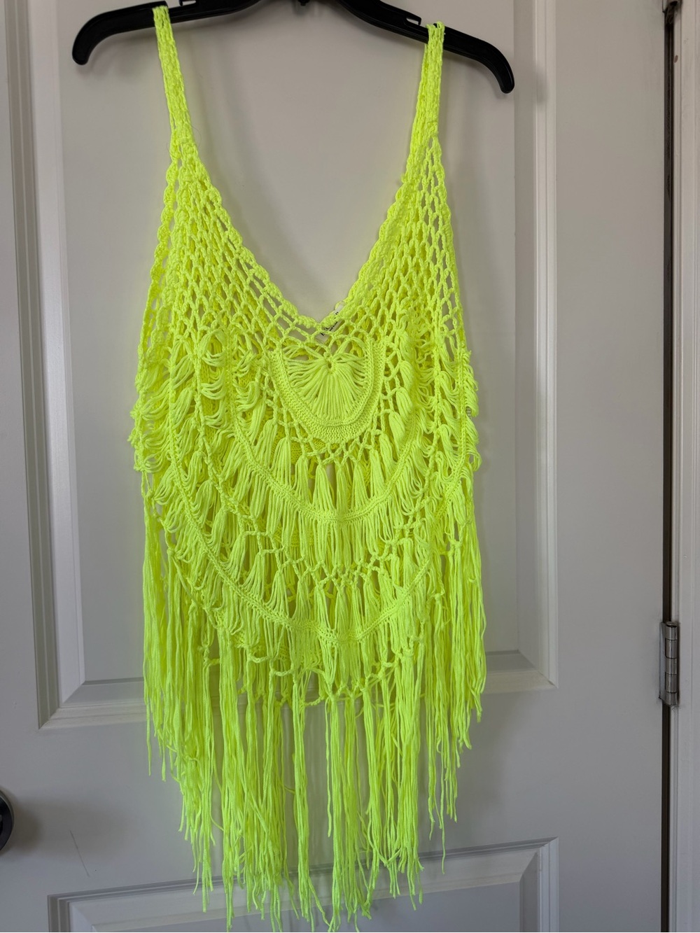 Neon Yellow swim cover up or festival tank